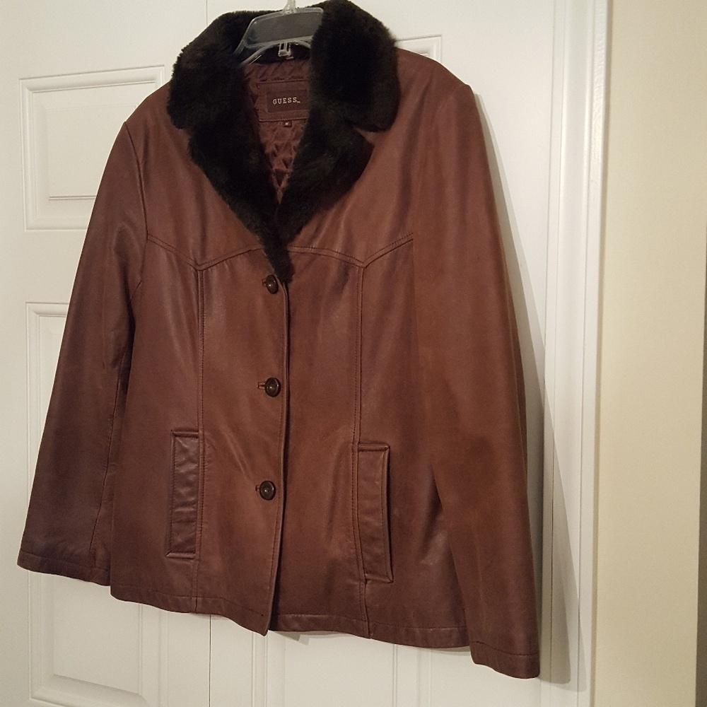 Guess? Leather coat